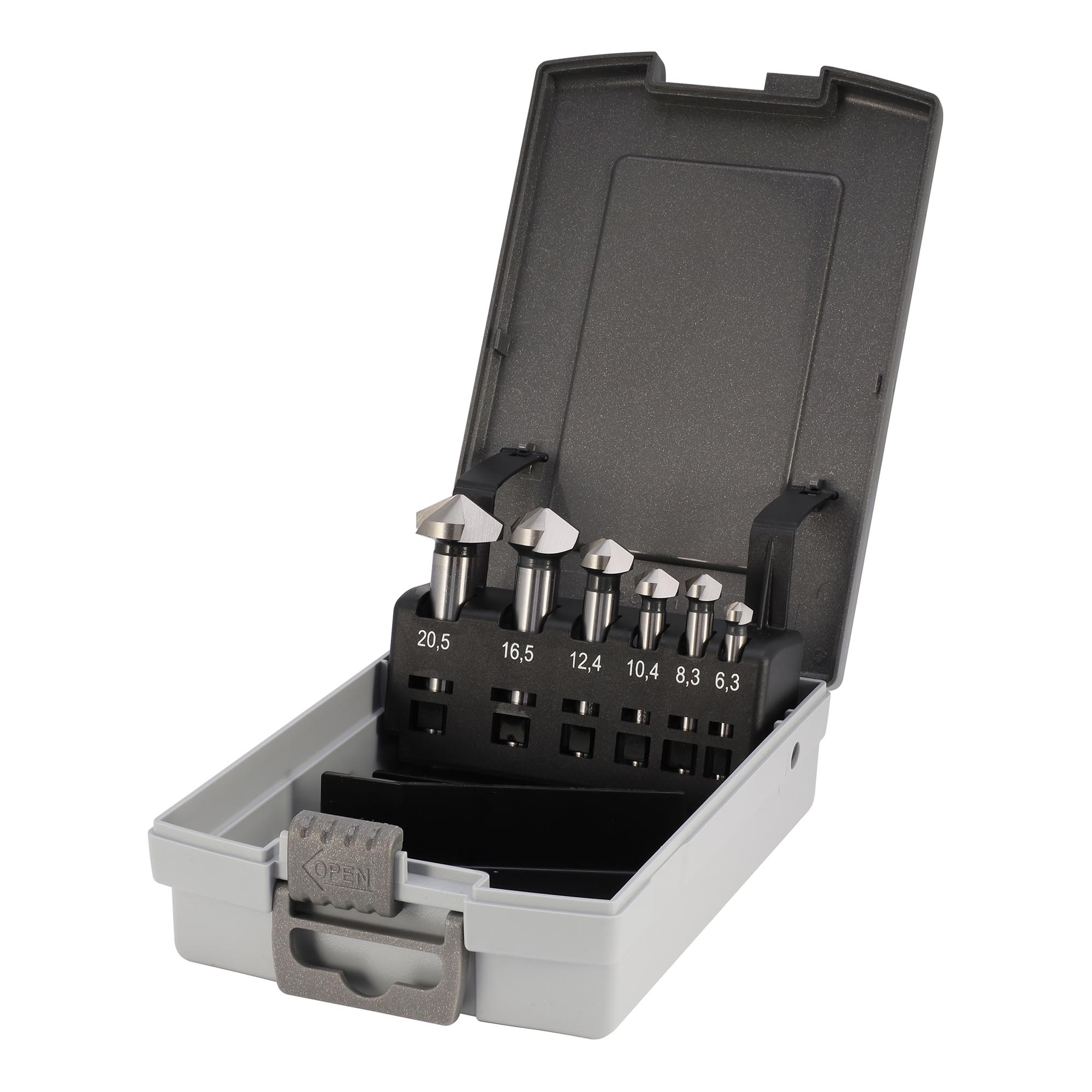 Набор зенковок H-Tools 120° 6,3-20,5мм HSSE-Co5 3z 6шт 890806EHT