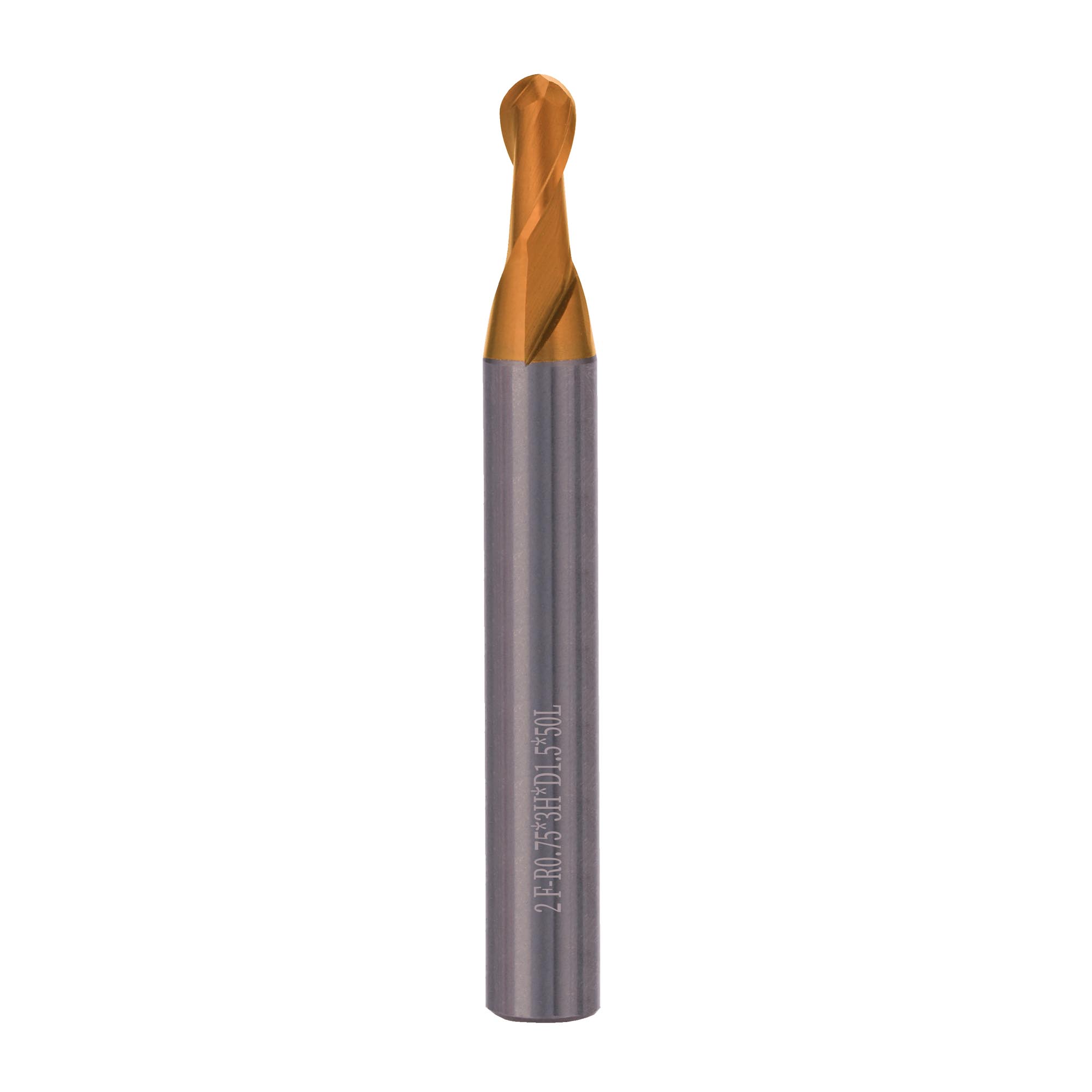 Фреза твердосплавная радиусная H-Tools 1,5x50/3мм d04 2z 60HRC P30 TiSiCrN 6817-015