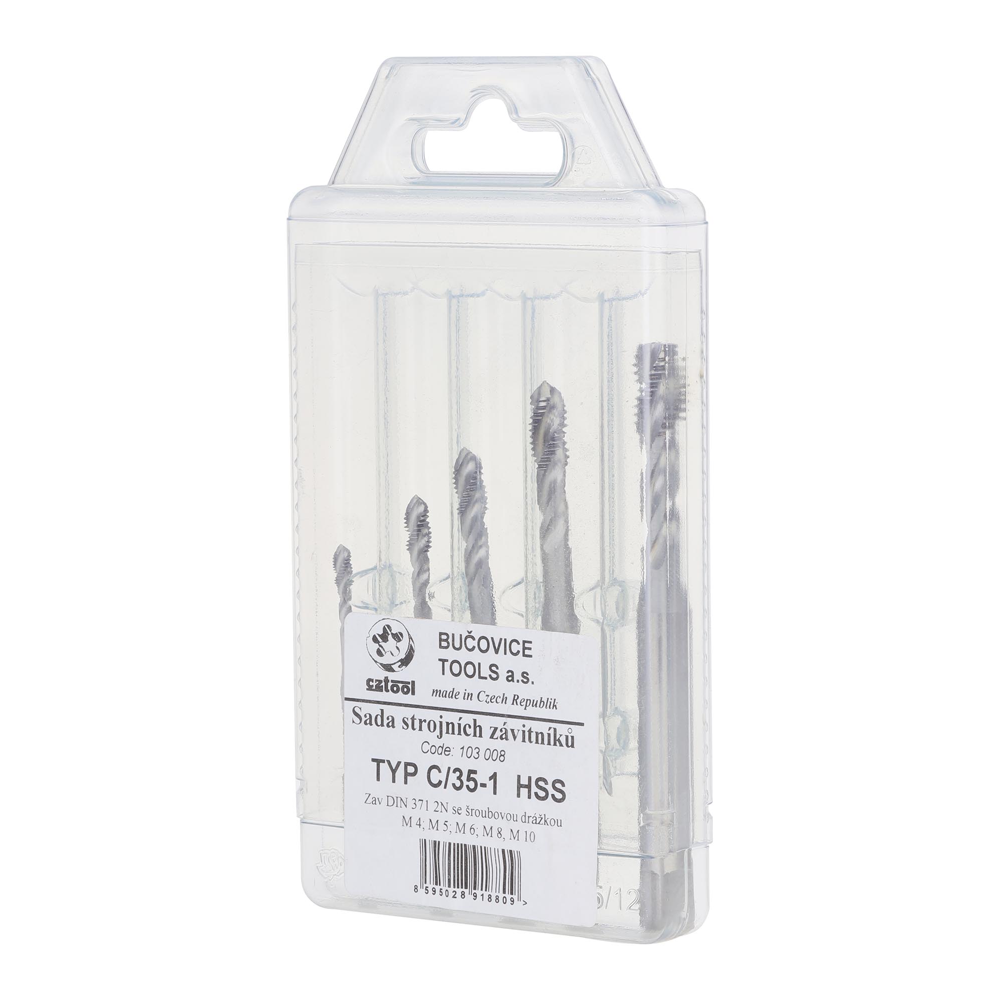 Набор машинных метчиков Bucovice Tools M4-M10 HSS DIN371 5пр 103010