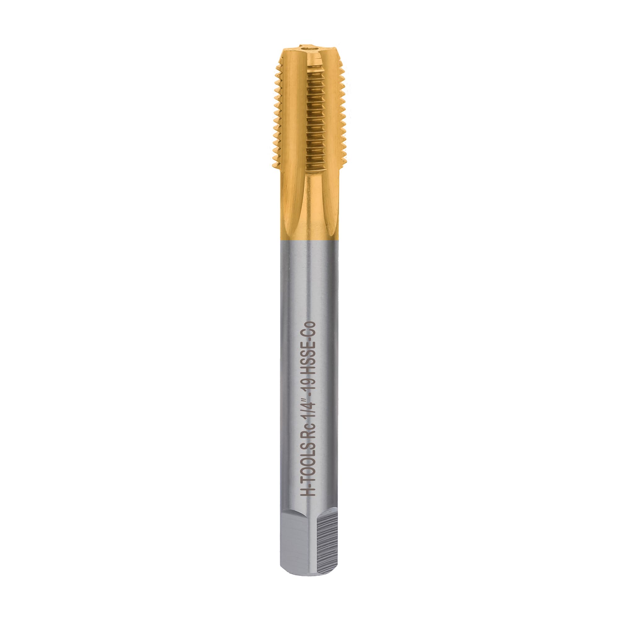Метчик конический машинный H-Tools HSSE-TiN Rc BSPT 1/4"-19 55° 73406EHT