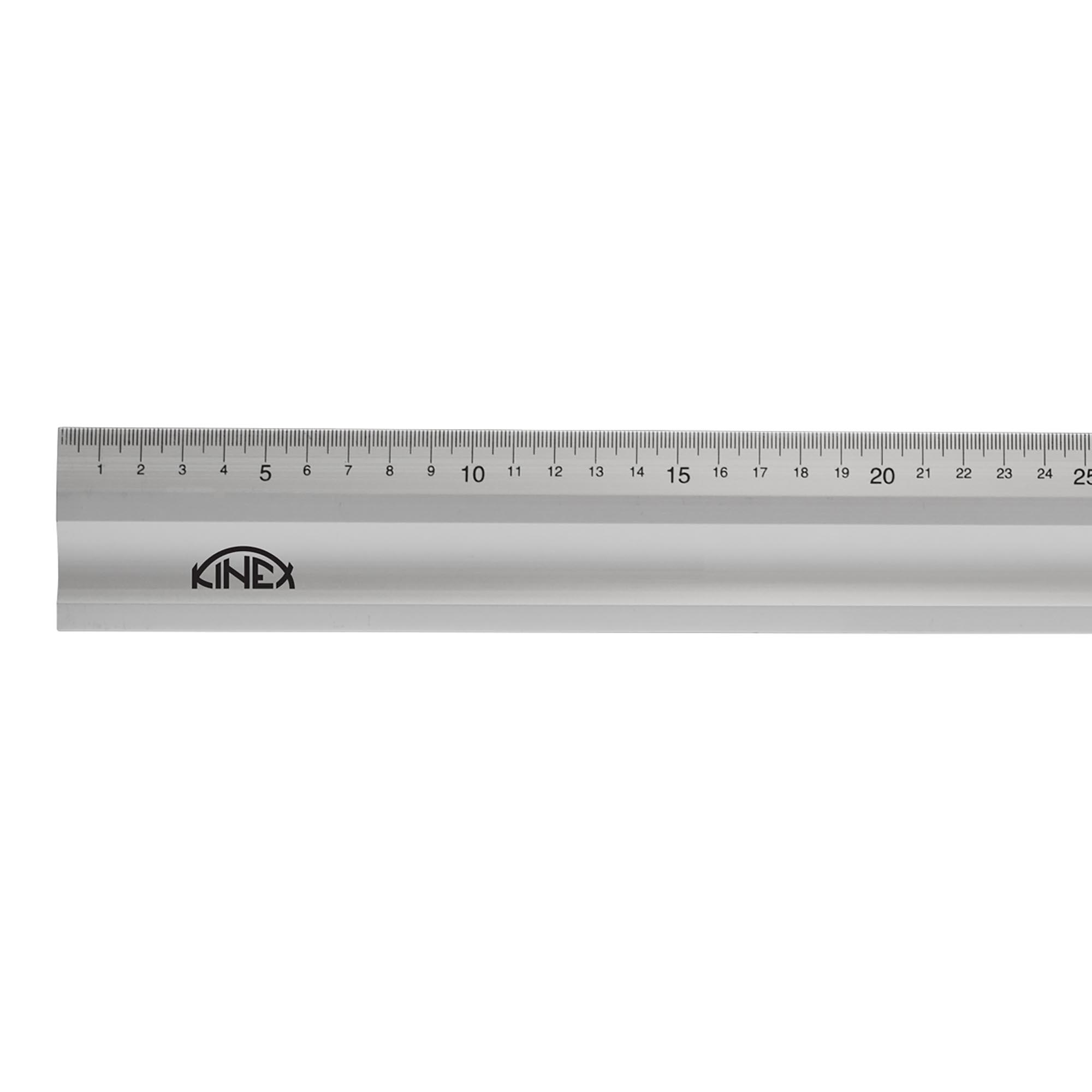 Линейка алюминиевая Kinex K-met 400х50х5мм Шкала 1,0мм 1007-1