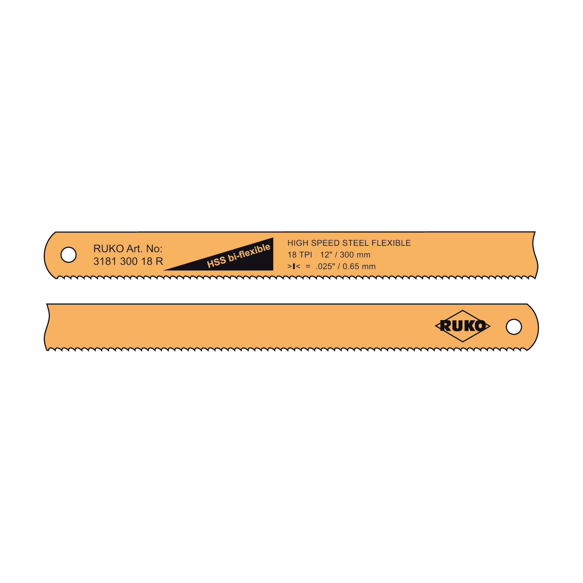 Полотно по металлу Ruko HSS Bi-flexble 300мм 32z 318130032R