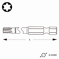 Бита T20 х90мм TORX Professional Wiha 7045Z 33723
