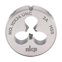Плашка дюймовая NKP UNC №10-24 HSS DIN22568 20x7мм 245010N