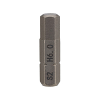 Бита шестигранная SGS HEX6,0х25мм S2 1шт 6325-H6.0 