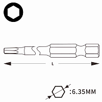 Бита шестигранная HEX 4,0 х70мм Professional Wiha 7043Z 34557 