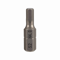 Бита шестигранная SGS HEX4,0х25мм S2 1шт 6325-H4.0 