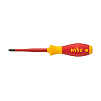 Отвертка диэлектрическая SoftFinish Electric SlimFix PH2х100мм Wiha 3211 35394