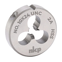 Плашка дюймовая NKP UNC №10-24 HSS DIN22568 20x7мм 245010N