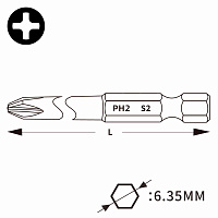 Бита Wera PH3х50мм Torsion 851/4Z 05059815001