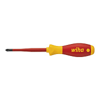 Отвертка диэлектрическая SoftFinish Electric SlimFix PZ2х100мм Wiha 3241 39567 (SB)