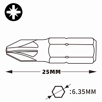 Бита Wera PZ1х25мм 855/1 05072080001 