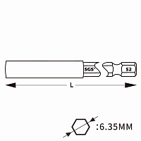 Держатель магнитный SGS 100мм Power Magnet 1шт 63100H1/4FT 